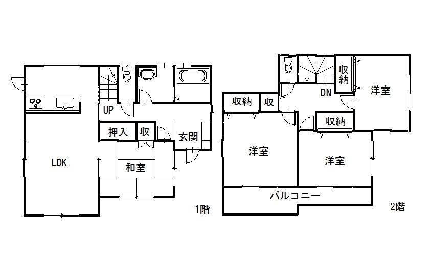 Floor plan. (3 Building), Price 16,900,000 yen, 4LDK, Land area 232.78 sq m , Building area 105.15 sq m
