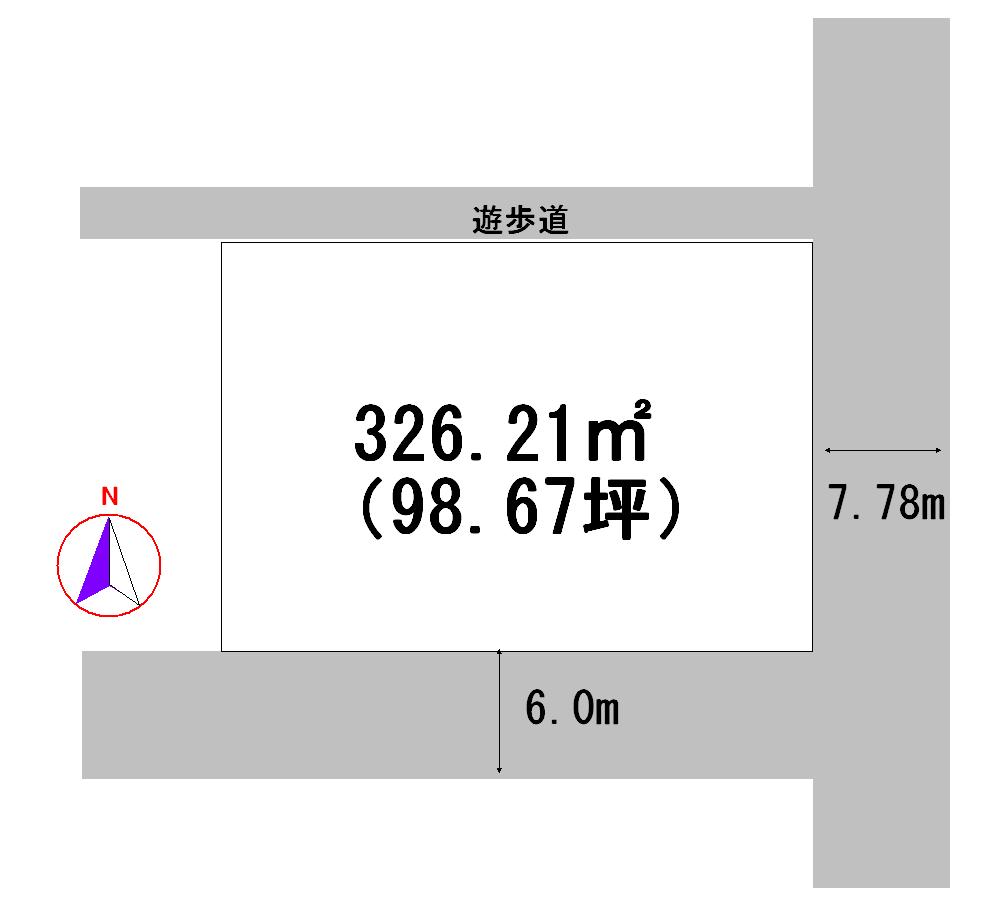 Compartment figure. Land price 8.9 million yen, Land area 326.21 sq m