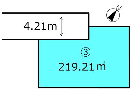 Compartment figure. Land price 5.2 million yen, Land area 219.21 sq m