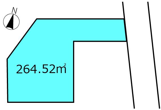 Compartment figure. Land price 5.6 million yen, Land area 264.52 sq m