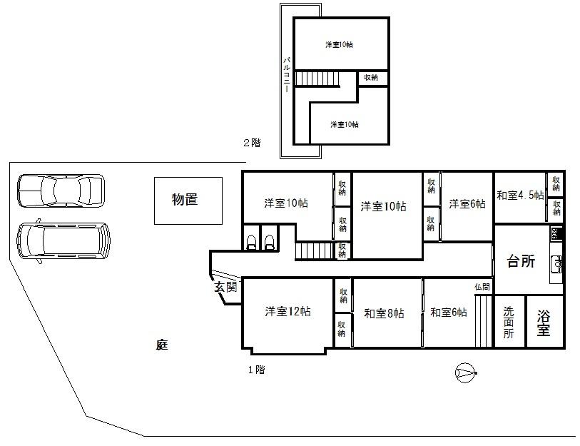 Floor plan. 23 million yen, 9DK, Land area 387.11 sq m , Building area 196.45 sq m
