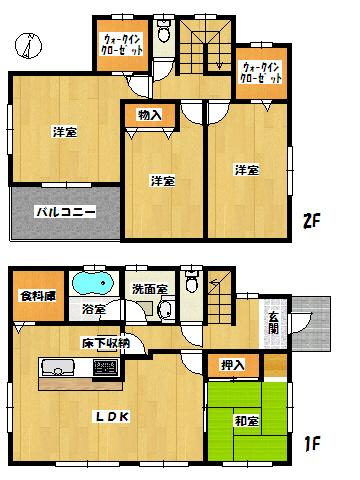 Floor plan. 22,800,000 yen, 4LDK + S (storeroom), Land area 314.31 sq m , Building area 118.75 sq m