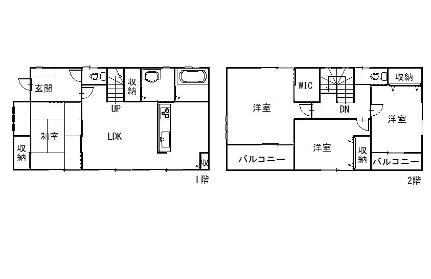 Floor plan. 17,990,000 yen, 4LDK + S (storeroom), Land area 199.47 sq m , Building area 115.1 sq m Floor Plan (Building 2) 19390000
