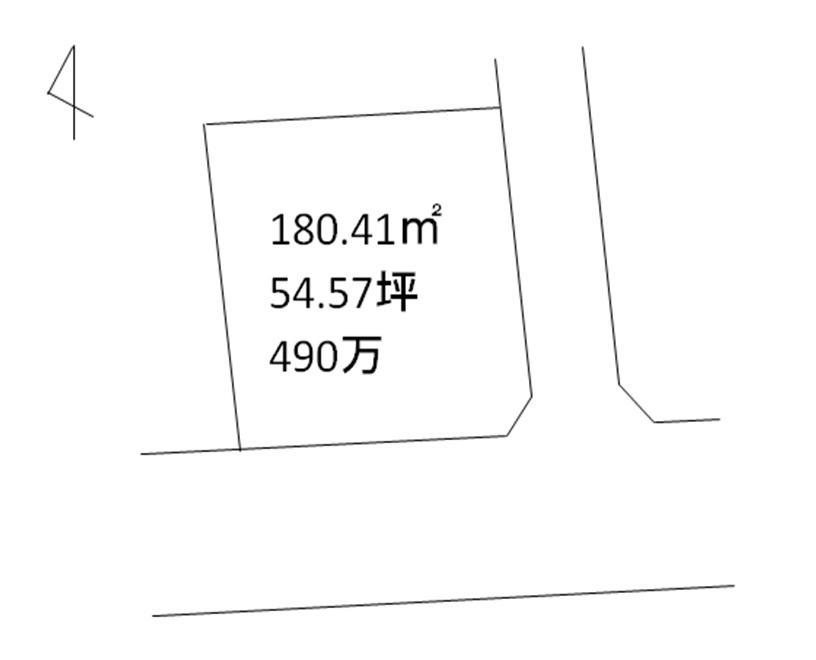 Compartment figure. Land price 4.9 million yen, Land area 180.41 sq m compartment view
