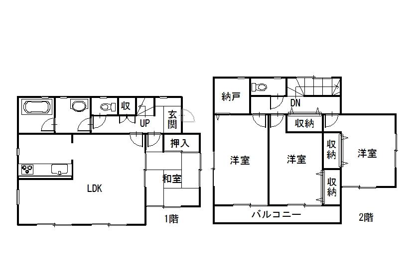 Floor plan. 17.8 million yen, 4LDK + S (storeroom), Land area 207.86 sq m , Building area 106.92 sq m Floor Plan (Building 2)