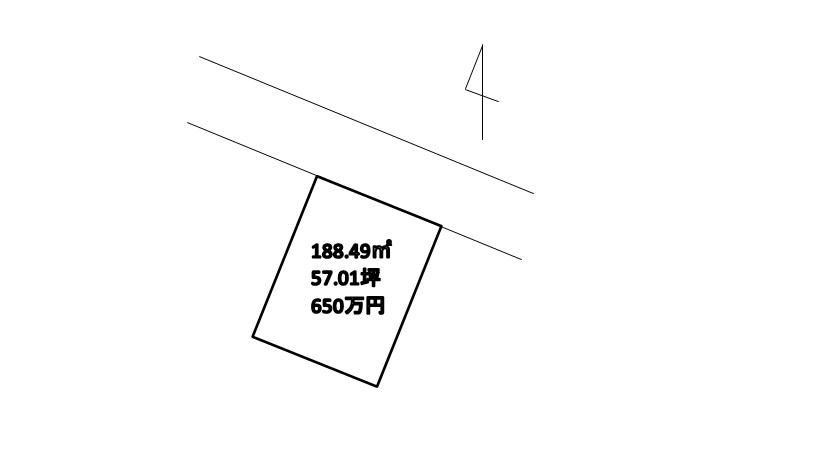 Compartment figure. Land price 6.5 million yen, Land area 188.49 sq m compartment view