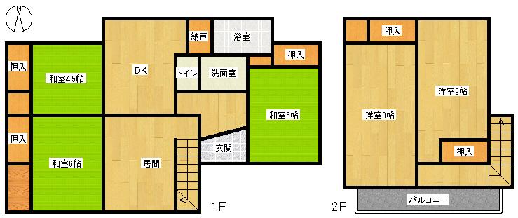 Floor plan. 14,640,000 yen, 5LDK, Land area 212.35 sq m , Building area 105.12 sq m