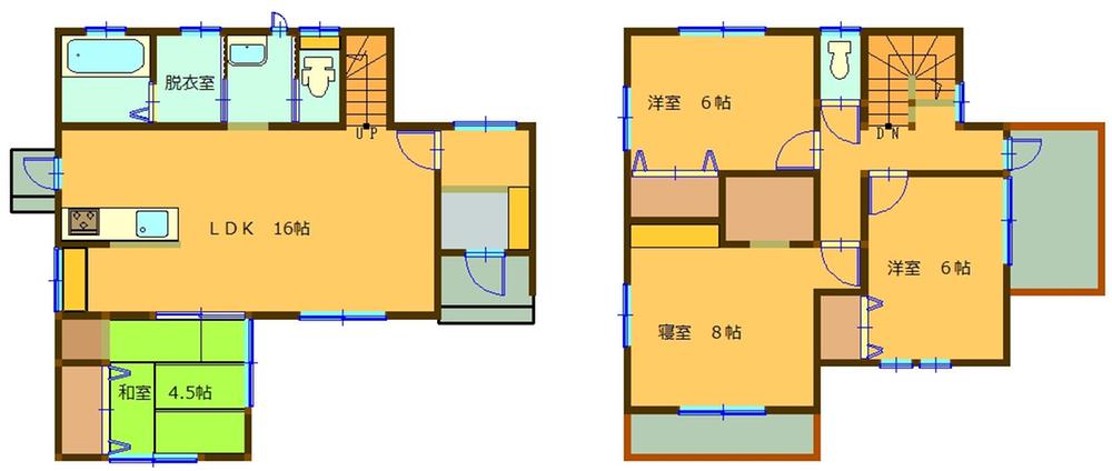 Floor plan. 20.5 million yen, 4LDK, Land area 175.68 sq m , Building area 100.19 sq m