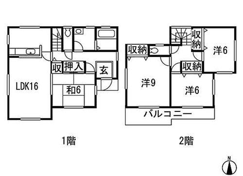 Floor plan. 19.9 million yen, 4LDK, Land area 204.22 sq m , Building area 105.15 sq m Floor Plan (1 Building)