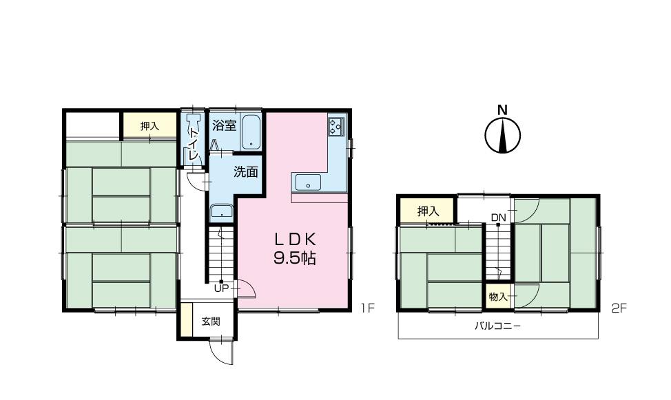 Floor plan. 14.8 million yen, 4LDK, Land area 227.83 sq m , Building area 82.8 sq m