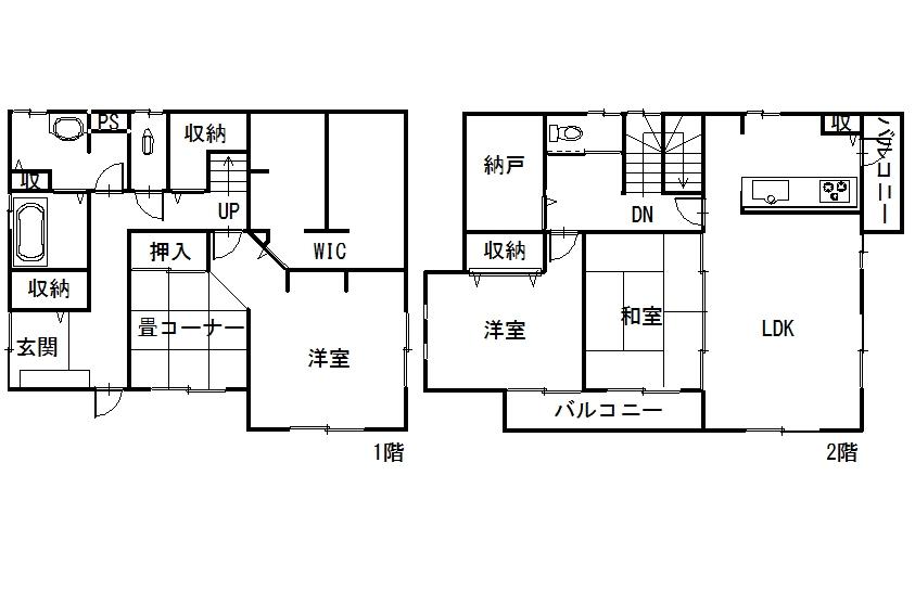 Floor plan. 24 million yen, 3LDK + 2S (storeroom), Land area 181.82 sq m , Building area 181.99 sq m floor plan