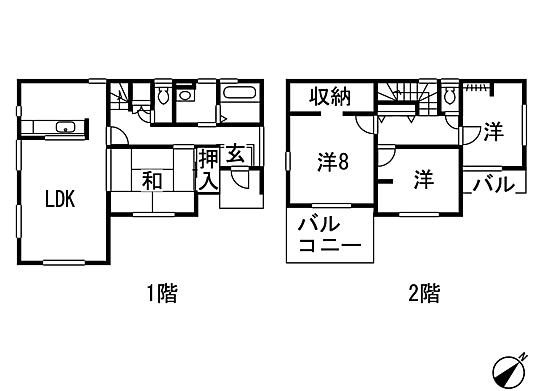 Floor plan. 21,800,000 yen, 4LDK, Land area 185 sq m , Building area 105.15 sq m floor plan