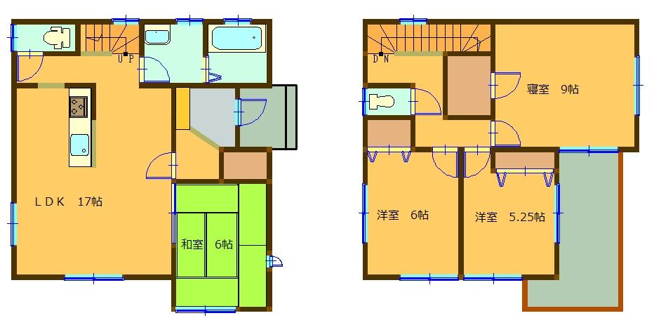 Floor plan. 20,700,000 yen, 4LDK, Land area 172.05 sq m , Building area 101.84 sq m