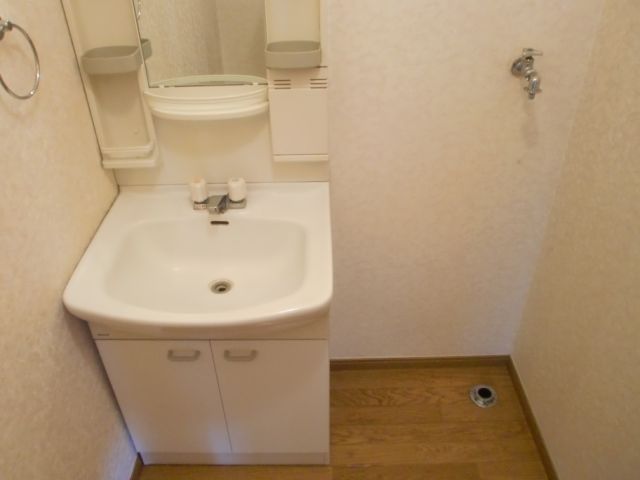 Washroom. Convenient sink space spacious