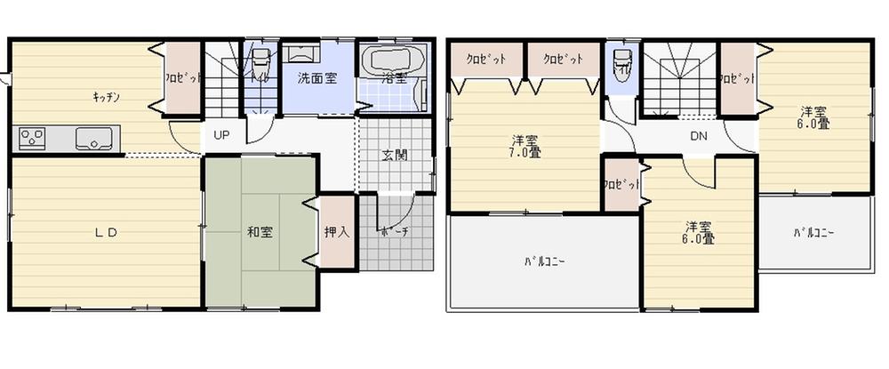 Floor plan. 16,390,000 yen, 4LDK, Land area 223.26 sq m , Building area 103.91 sq m