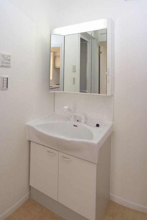 Wash basin, toilet. Interior