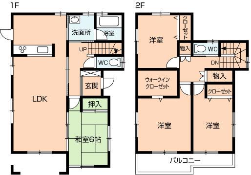 Floor plan. 19,800,000 yen, 4LDK, Land area 194.3 sq m , Building area 117.86 sq m