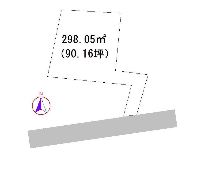Compartment figure. Land price 7.98 million yen, Land area 298.05 sq m