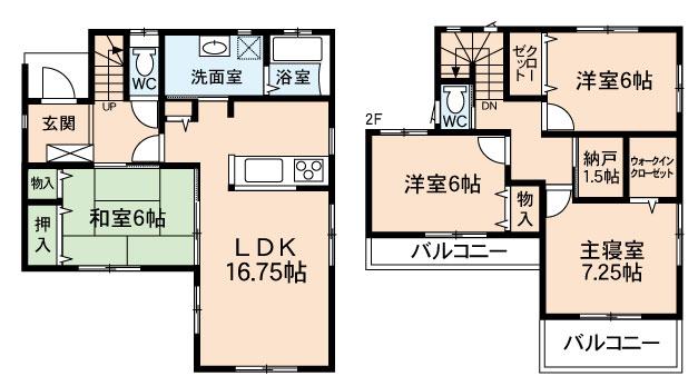 Floor plan. 20,990,000 yen, 4LDK + S (storeroom), Land area 198.35 sq m , Building area 106.81 sq m