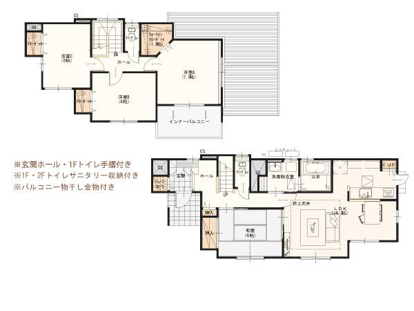 Floor plan. (Building 2), Price 24,300,000 yen, 4LDK, Land area 202.15 sq m , Building area 106.81 sq m