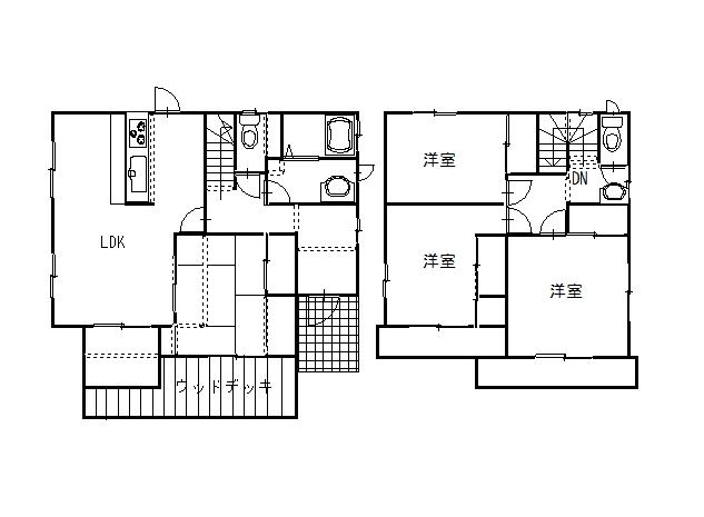Floor plan. 14.8 million yen, 4LDK, Land area 200.07 sq m , Building area 109.71 sq m floor plan