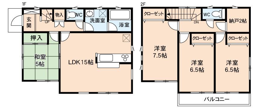 Floor plan. 16,900,000 yen, 4LDK, Land area 271.91 sq m , Building area 96.79 sq m