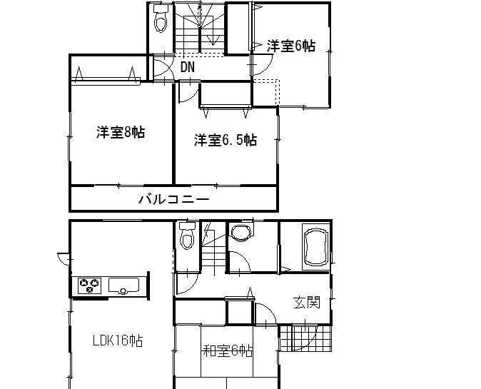 Floor plan. 17.8 million yen, 4LDK, Land area 172.24 sq m , Building area 104.33 sq m floor plan