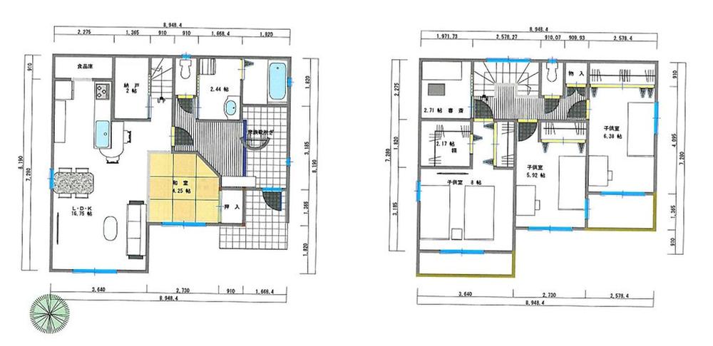 Floor plan. 22,800,000 yen, 4LDK + 3S (storeroom), Land area 284.82 sq m , Building area 118.13 sq m
