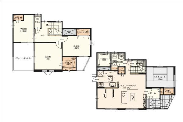 Floor plan. (Building 2), Price 23.2 million yen, 4LDK, Land area 216.37 sq m , Building area 108.47 sq m