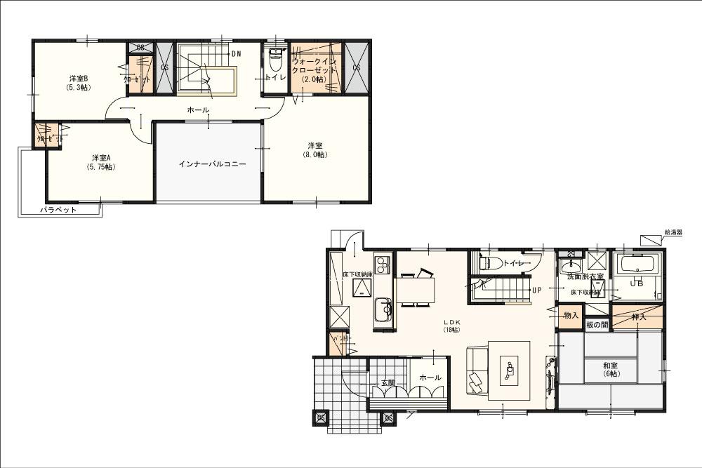 Floor plan. (7 Building), Price 25,200,000 yen, 4LDK, Land area 215.28 sq m , Building area 109.36 sq m