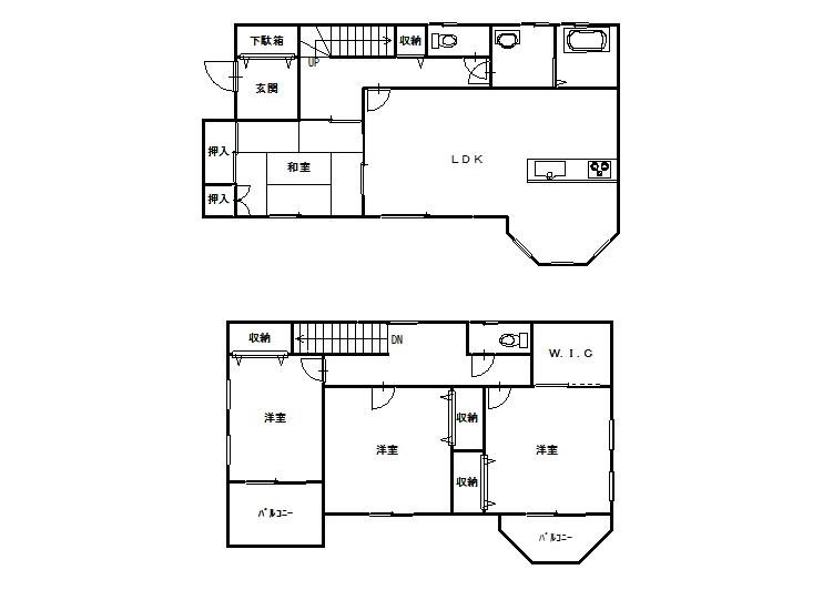 Floor plan. 16.8 million yen, 4LDK, Land area 202 sq m , Building area 111.37 sq m