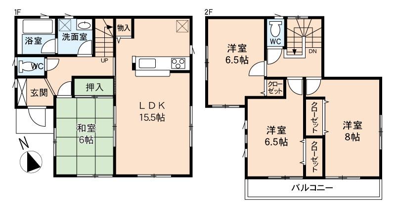 Floor plan. 18.9 million yen, 4LDK, Land area 231.53 sq m , Building area 97.2 sq m