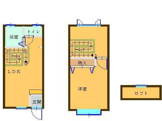 Floor plan. 1DK, Price 3.98 million yen, Occupied area 33.88 sq m