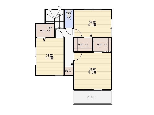 Floor plan. 16,390,000 yen, 4LDK, Land area 127 sq m , Building area 108.06 sq m 2F