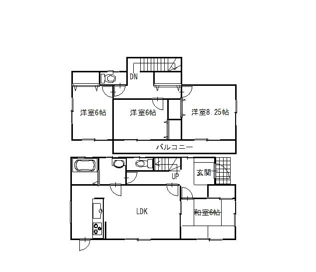 Floor plan. 21.9 million yen, 4LDK, Land area 186.27 sq m , Building area 105.98 sq m floor plan