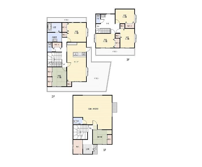 Floor plan. 21,800,000 yen, 5LDK, Land area 220.23 sq m , Building area 211.98 sq m