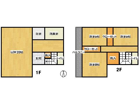 Floor plan. 14.5 million yen, 3LDK, Land area 248.17 sq m , Building area 102.68 sq m