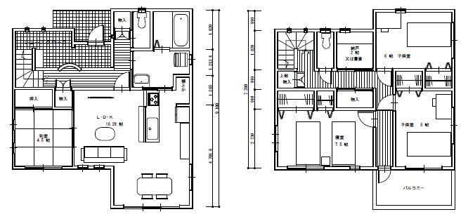 Floor plan. 21,800,000 yen, 4LDK + S (storeroom), Land area 208.75 sq m , Building area 116.48 sq m
