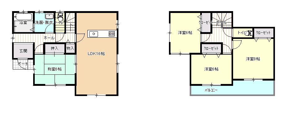 Floor plan. 14.8 million yen, 4LDK, Land area 260.22 sq m , Building area 260.22 sq m