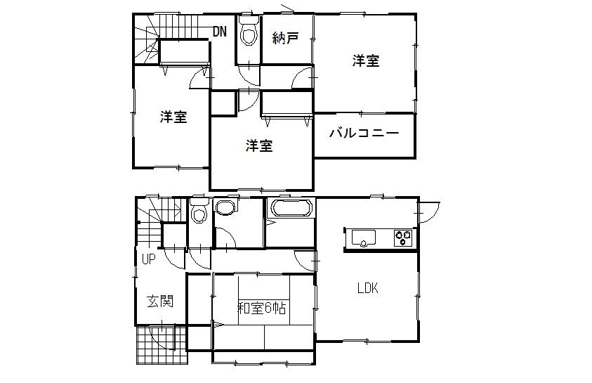 Floor plan. 15.9 million yen, 4LDK, Land area 187.5 sq m , Building area 104.33 sq m floor plan