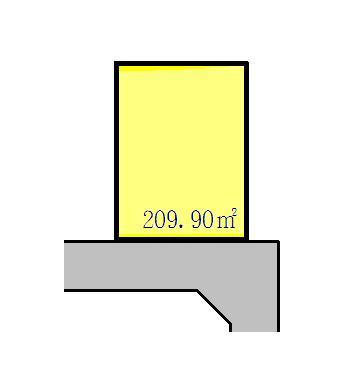 Compartment figure. Land price 4.8 million yen, Land area 209.9 sq m   ◆ 209.90 sq m (63.49 square meters)