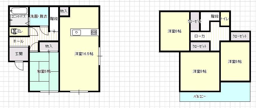 Floor plan. 16,900,000 yen, 4LDK, Land area 200.44 sq m , Building area 105.58 sq m