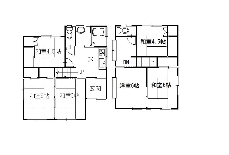 Floor plan. 8 million yen, 6DK, Land area 132.97 sq m , Building area 92.73 sq m floor plan