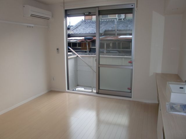 Living and room. Color of flooring calm ivory beige. 