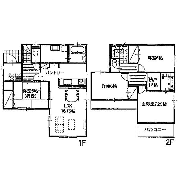 Floor plan. 20,990,000 yen, 4LDK, Land area 198.35 sq m , Building area 106.81 sq m