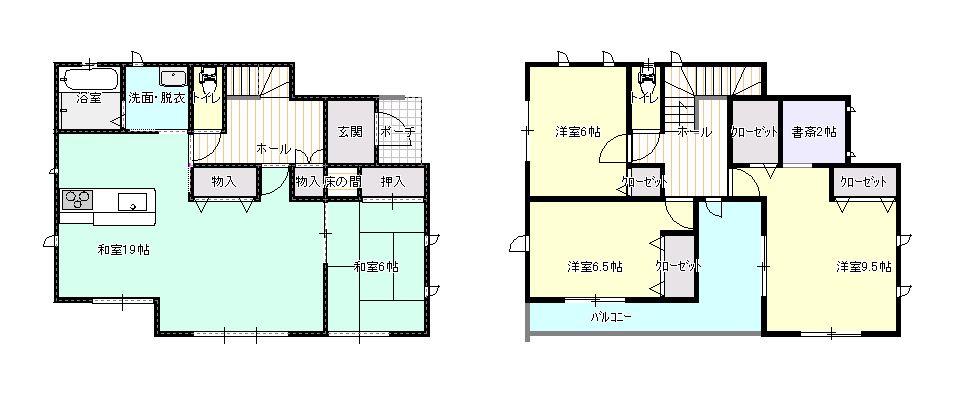 Floor plan. 22,300,000 yen, 4LDK + 2S (storeroom), Land area 200.27 sq m , Building area 123.88 sq m