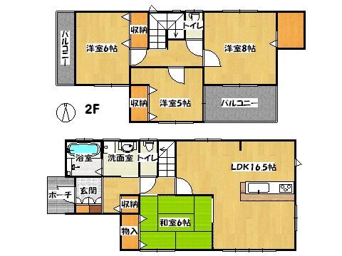 Floor plan. 16,990,000 yen, 4LDK, Land area 174 sq m , Building area 101.85 sq m