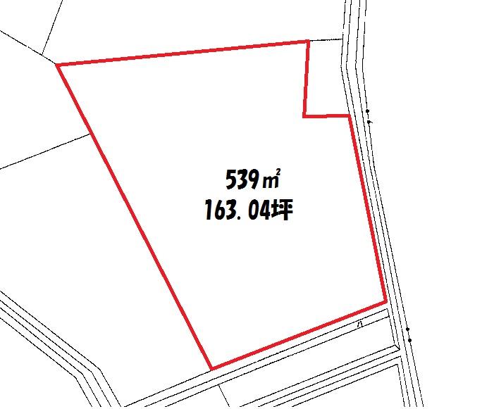 Compartment figure. Land price 9.9 million yen, Land area 539 sq m