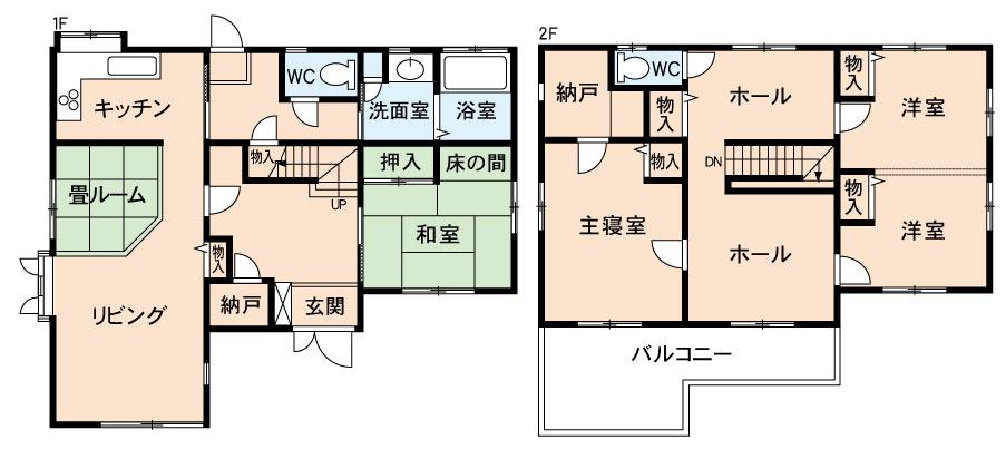 Floor plan. 19.5 million yen, 4LDK + S (storeroom), Land area 226.99 sq m , Building area 154.2 sq m