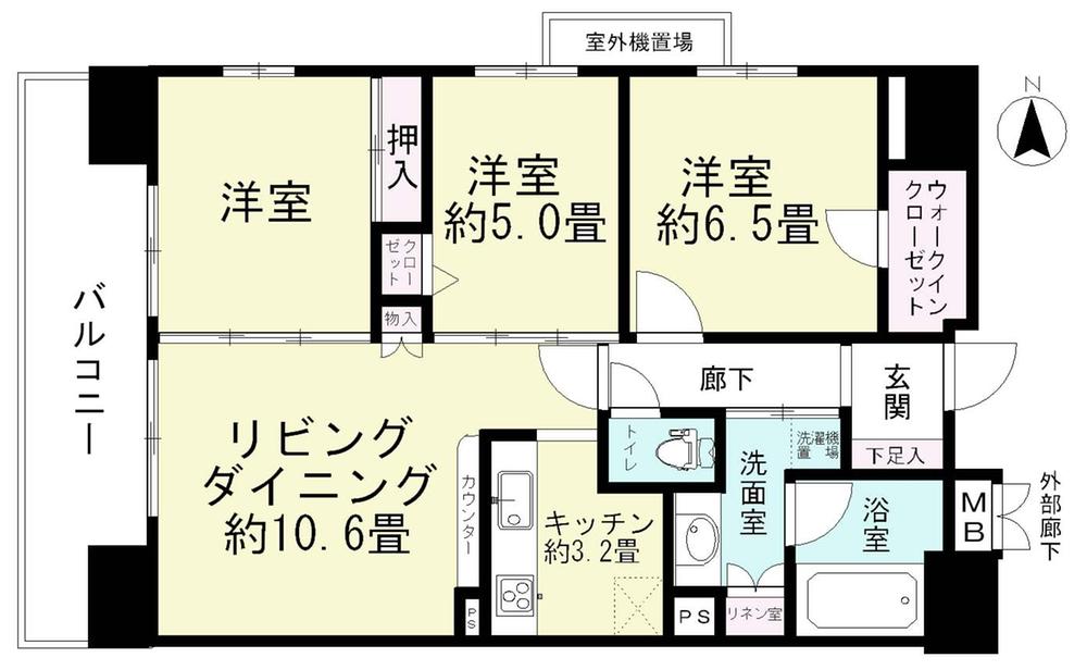 Floor plan. 3LDK, Price 14,480,000 yen, Footprint 70.2 sq m floor plan